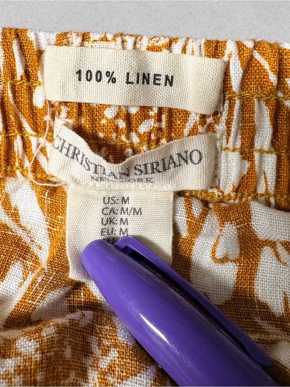 Christian Siriano Mustard Yellow and White Floral Mini Skirt - Picture 4 of 4